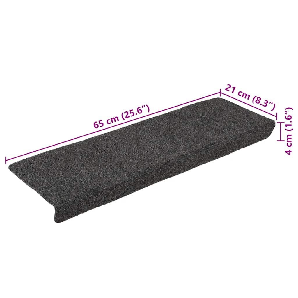 Stufenmatten Selbstklebend 30 Stk. 65x21x4 cm Anthrazit Rechteckiger Rand