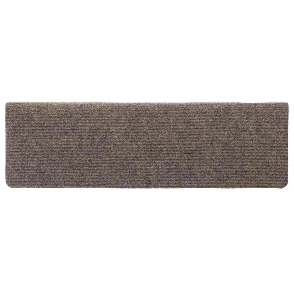 Stufenmatten Selbstklebend 30 Stk. 65x21x4 cm Beige Rechteckiger Rand
