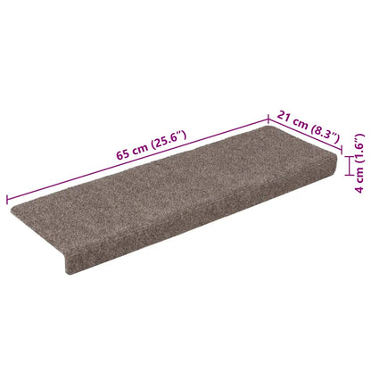 Stufenmatten Selbstklebend 30 Stk. 65x21x4 cm Beige Rechteckiger Rand