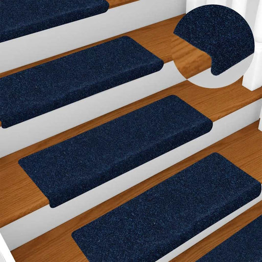 Stufenmatten Selbstklebend 30 Stk. 65x21x4 cm Marineblau Rechteckiger Rand