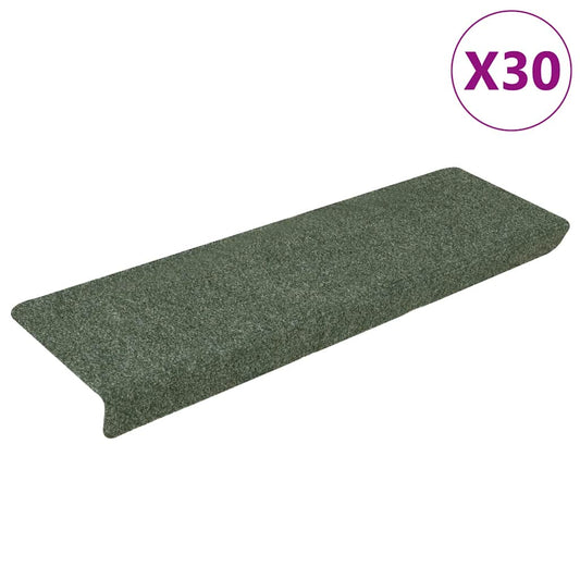 Stufenmatten Selbstklebend 30 Stk. 65x21x4 cm Grün Rechteckiger Rand