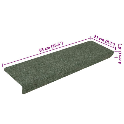 Stufenmatten Selbstklebend 30 Stk. 65x21x4 cm Grün Rechteckiger Rand