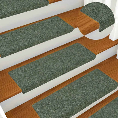 Stufenmatten Selbstklebend 30 Stk. 65x21x4 cm Grün Rechteckiger Rand