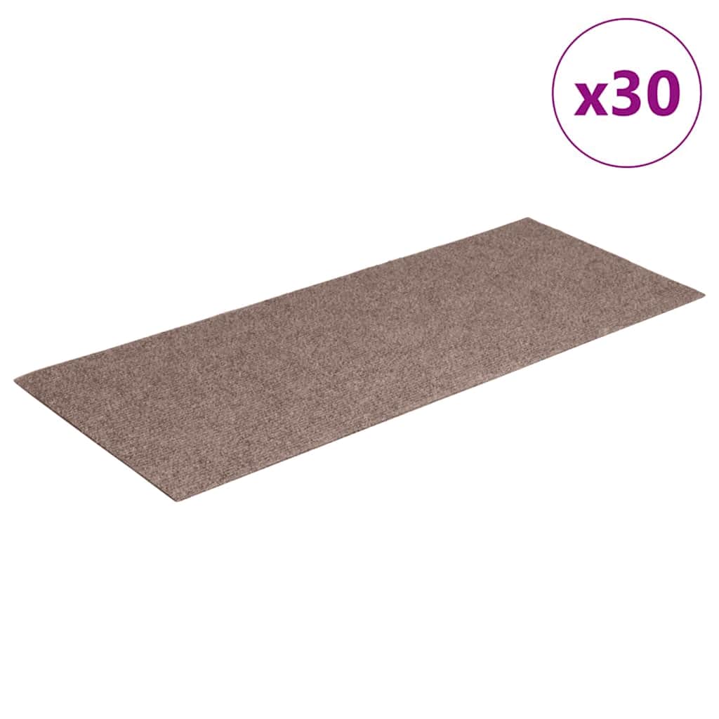 Stufenmatten Selbstklebend 30 Stk. 60x25 cm Hellbraun Rechteckig