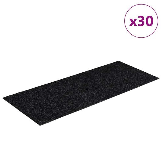 Stufenmatten Selbstklebend 30 Stk. 60x25 cm Schwarz Rechteckig