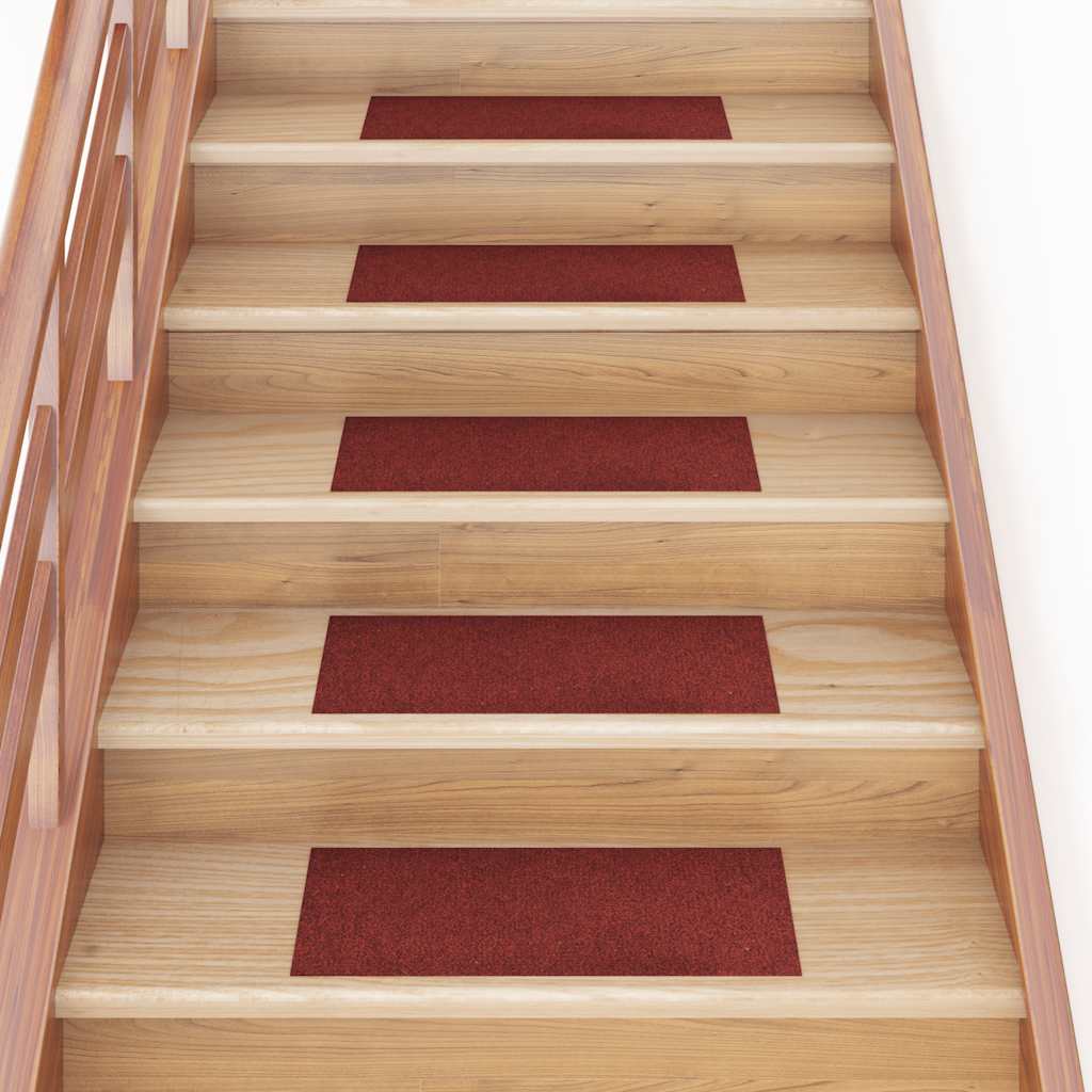 Stufenmatten Selbstklebend 30 Stk. 60x25 cm Bordeauxrot Rechteckig