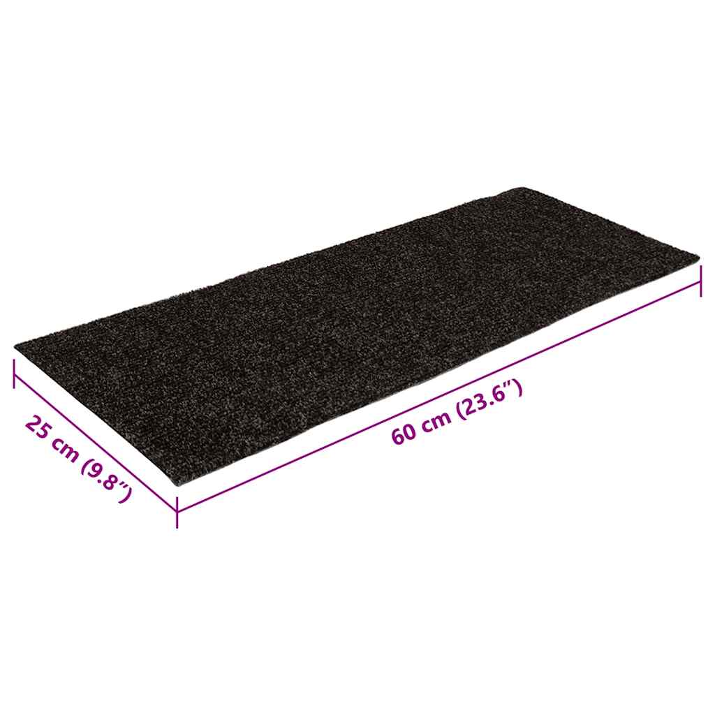 Stufenmatten Selbstklebend 30 Stk. 60x25 cm Braun Rechteckig