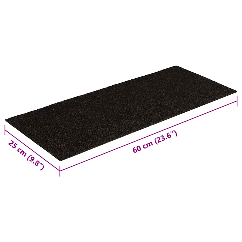 Stufenmatten Selbstklebend 30 Stk. 60x25 cm Dunkelbraun Rechteckig