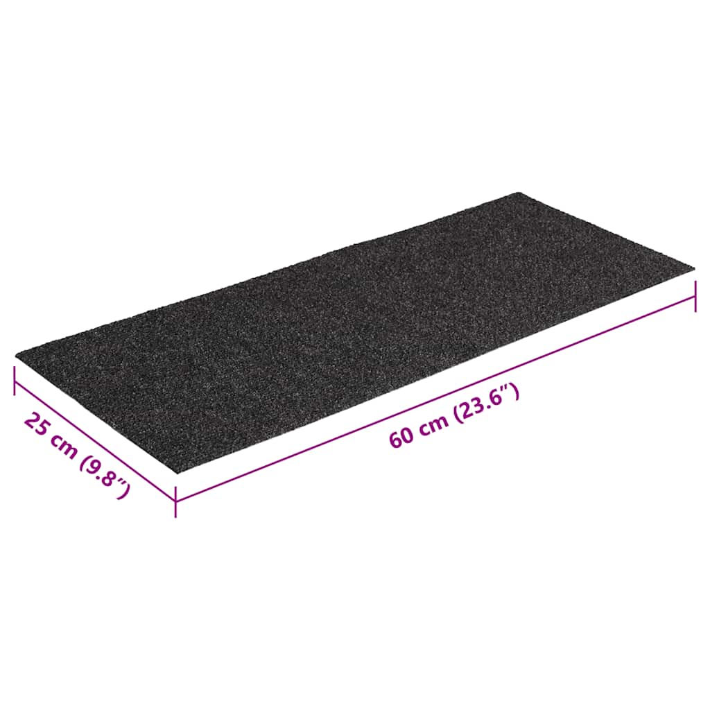 Stufenmatten Selbstklebend 30 Stk. 60x25 cm Anthrazit Rechteckig