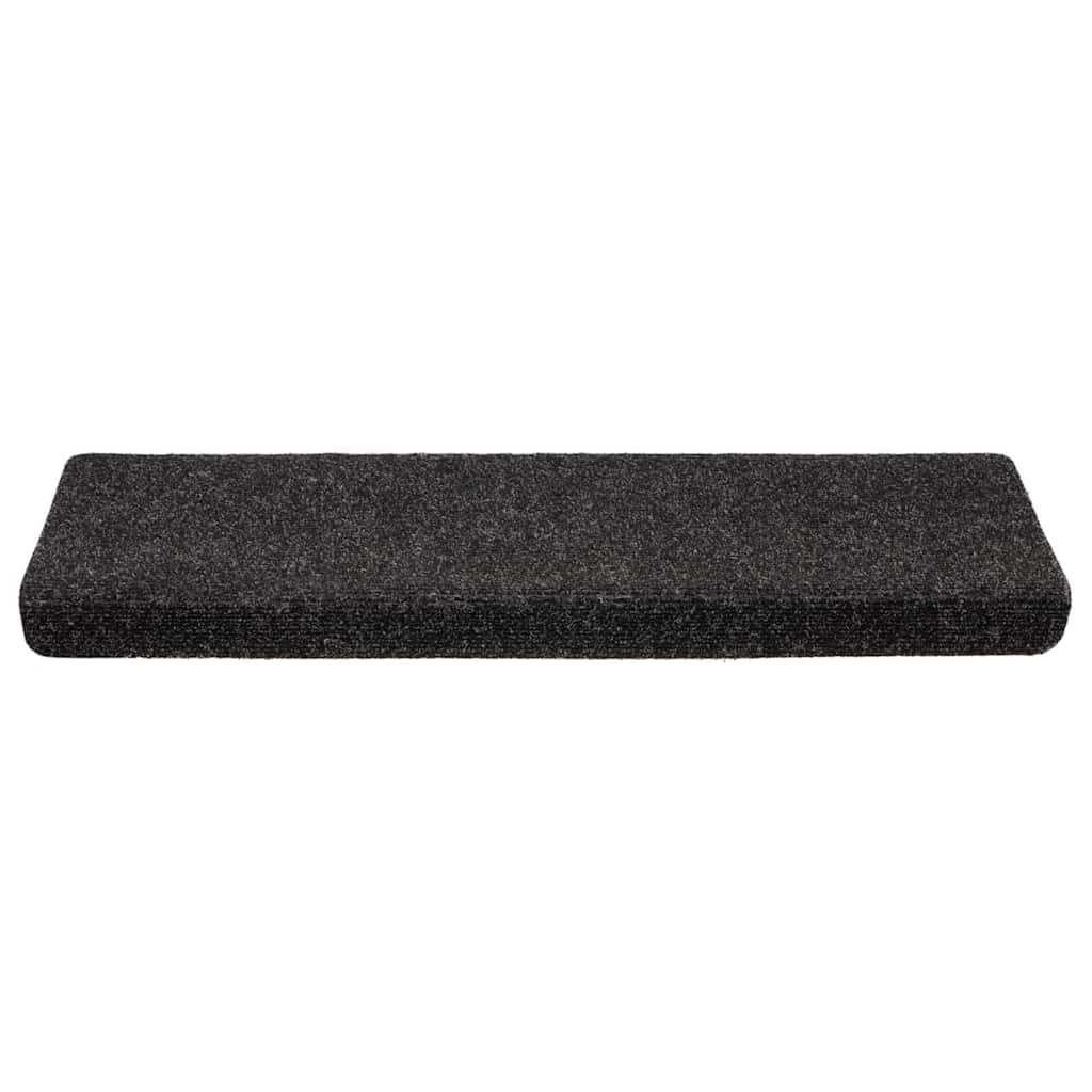 Stufenmatten Selbstklebend 20 Stk. 65x21x4 cm Schwarz Rechteckiger Rand