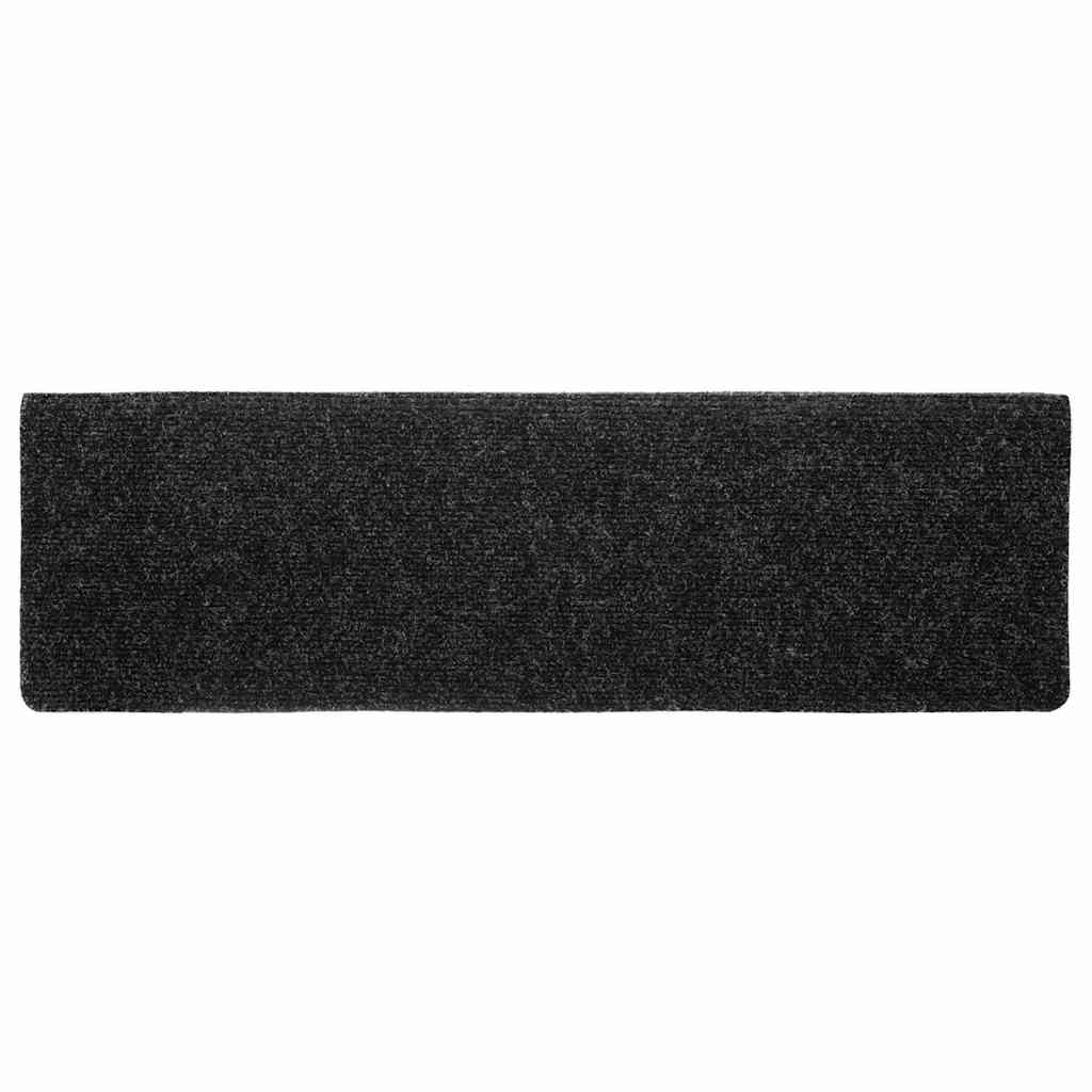 Stufenmatten Selbstklebend 20 Stk. 65x21x4 cm Schwarz Rechteckiger Rand