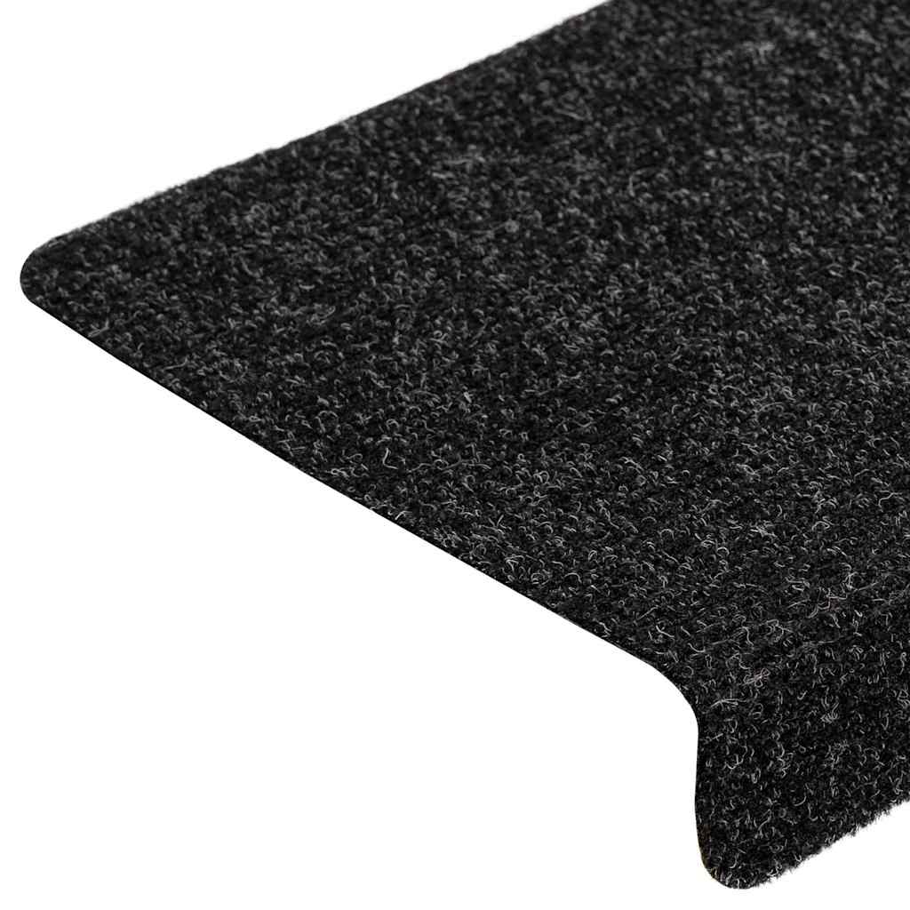Stufenmatten Selbstklebend 20 Stk. 65x21x4 cm Schwarz Rechteckiger Rand