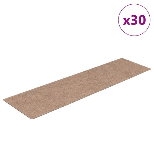 Stufenmatten Selbstklebend 30 Stk. 76x20 cm Hellbraun Rechteckig