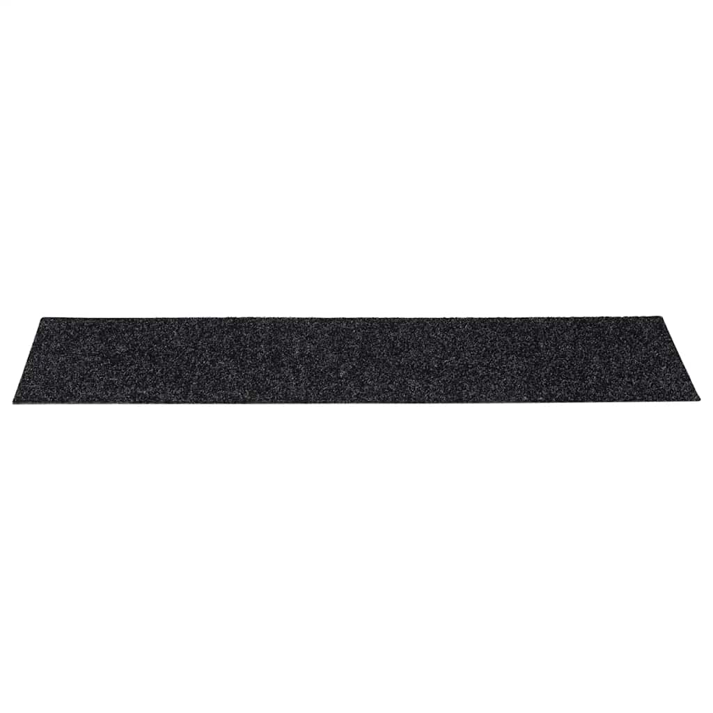 Stufenmatten Selbstklebend 30 Stk. 76x20 cm Schwarz Rechteckig