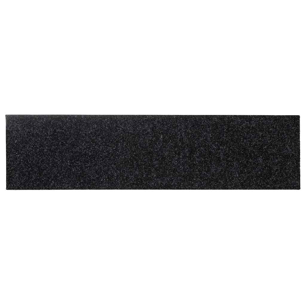 Stufenmatten Selbstklebend 30 Stk. 76x20 cm Schwarz Rechteckig