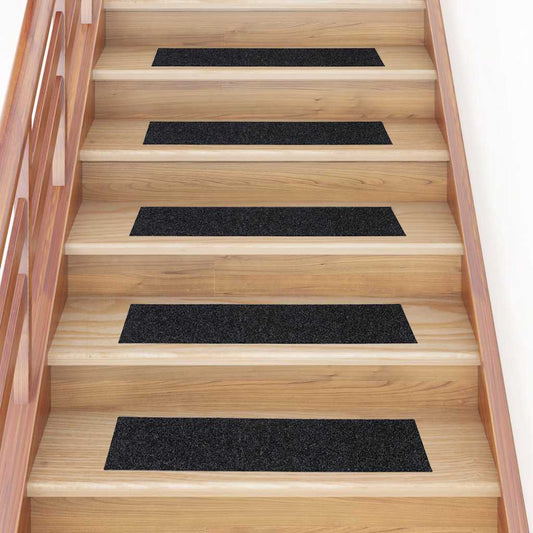 Stufenmatten Selbstklebend 30 Stk. 76x20 cm Schwarz Rechteckig