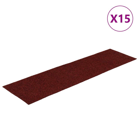 Stufenmatten Selbstklebend 30 Stk. 76x20 cm Bordeauxrot Rechteckig