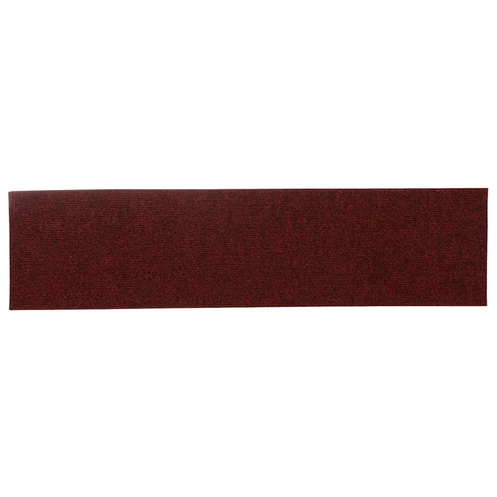 Stufenmatten Selbstklebend 30 Stk. 76x20 cm Bordeauxrot Rechteckig