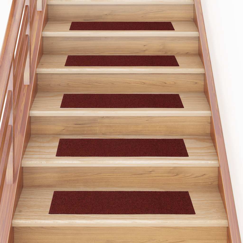 Stufenmatten Selbstklebend 30 Stk. 76x20 cm Bordeauxrot Rechteckig