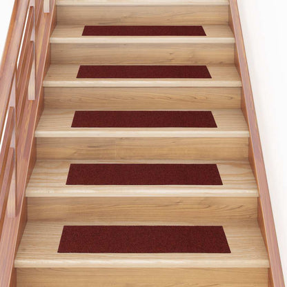 Stufenmatten Selbstklebend 30 Stk. 76x20 cm Bordeauxrot Rechteckig