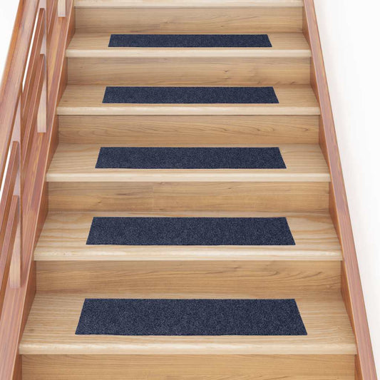 Stufenmatten Selbstklebend 30 Stk. 76x20 cm Grau Blau Rechteckig