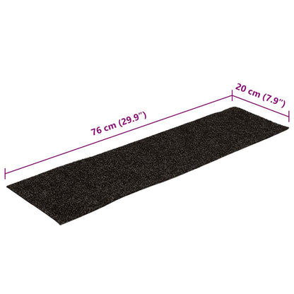 Stufenmatten Selbstklebend 30 Stk. 76x20 cm Braun Rechteckig