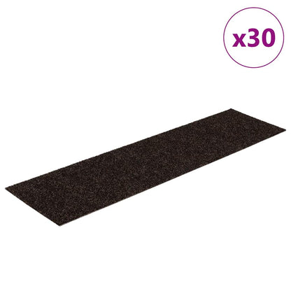 Stufenmatten Selbstklebend 30 Stk. 76x20 cm Dunkelbraun Rechteckig