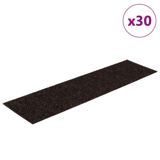 Stufenmatten Selbstklebend 30 Stk. 76x20 cm Dunkelbraun Rechteckig