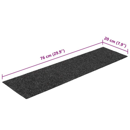 Stufenmatten Selbstklebend 30 Stk. 76x20 cm Anthrazit Rechteckig