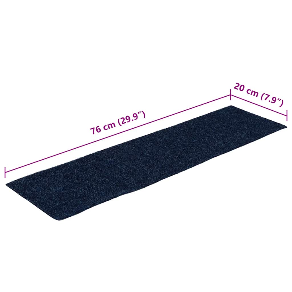 Stufenmatten Selbstklebend 30 Stk. 76x20 cm Marineblau Rechteckig
