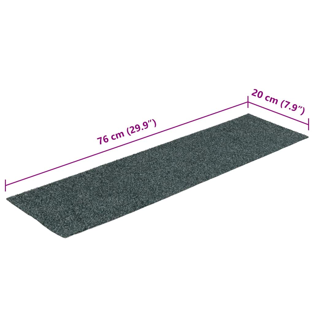 Stufenmatten Selbstklebend 30 Stk. 76x20 cm Grün Rechteckig