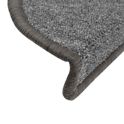 Stufenmatten 30 Stk. 56x17x3 cm Dunkelgrau Halbrund