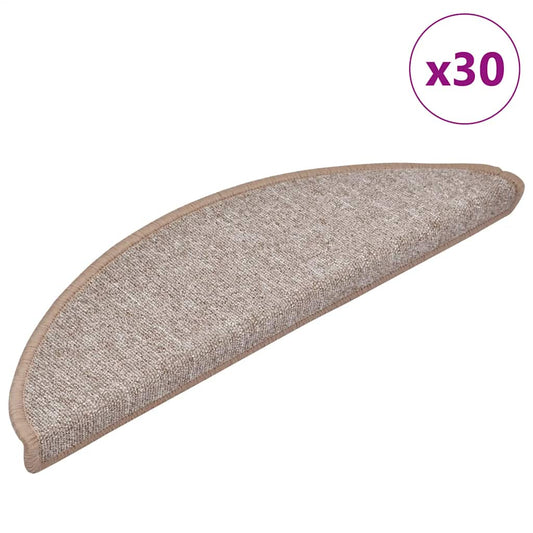 Stufenmatten 30 Stk. 56x17x3 cm Hellbraun Halbrund