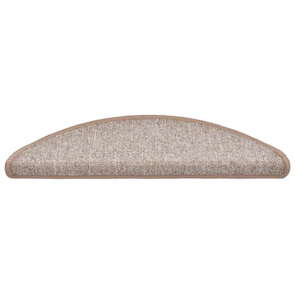 Stufenmatten 30 Stk. 56x17x3 cm Hellbraun Halbrund