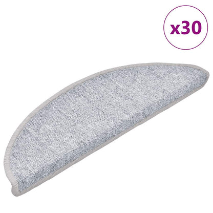 Stufenmatten 30 Stk. 56x17x3 cm Hellgrau Halbrund