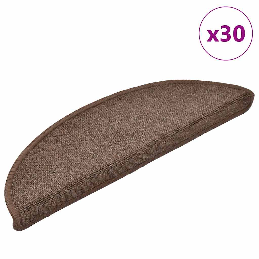 Stufenmatten 30 Stk. 56x17x3 cm Kaffeebraun Halbrund