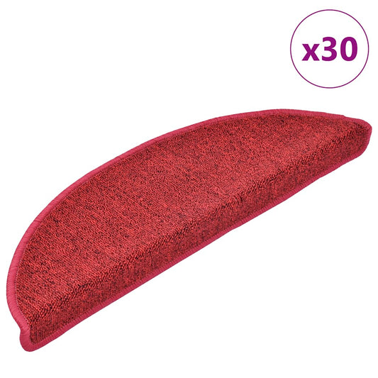 Stufenmatten 30 Stk. 56x17x3 cm Bordeaux Halbrund