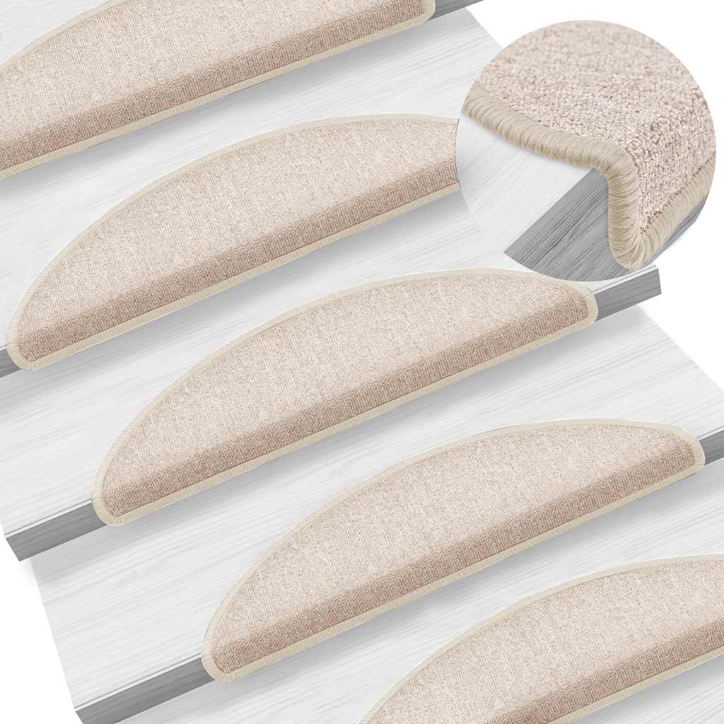 Stufenmatten 30 Stk. 56x17x3 cm Taupe Halbrund