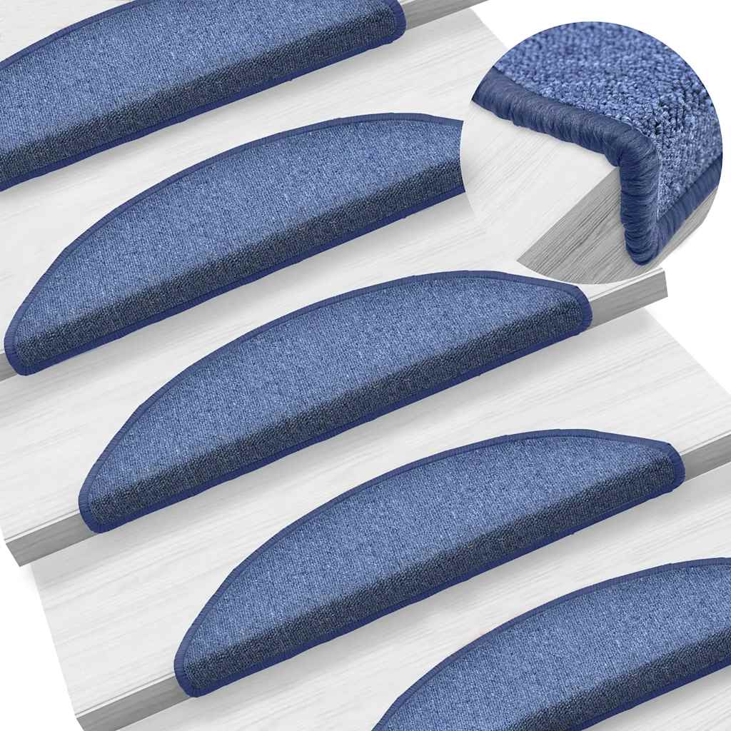 Stufenmatten 30 Stk. 56x17x3 cm Blau Halbrund