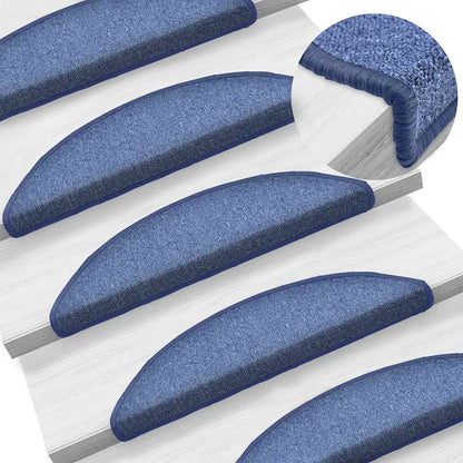 Stufenmatten 30 Stk. 56x17x3 cm Blau Halbrund