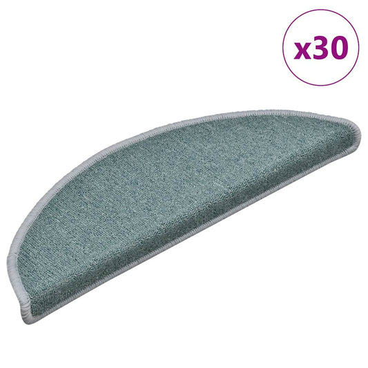 Stufenmatten 30 Stk. 56x17x3 cm Seeblau Halbrund