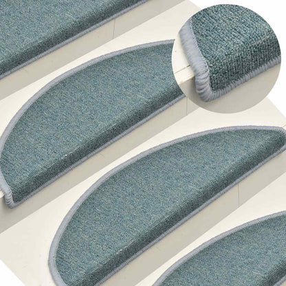 Stufenmatten 30 Stk. 56x17x3 cm Seeblau Halbrund