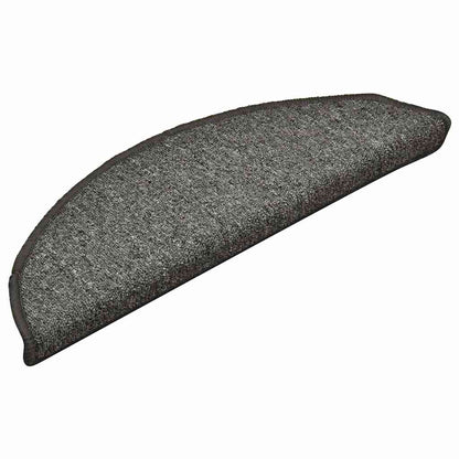 Stufenmatten 30 Stk. 56x17x3 cm Dunkelgrau Halbrund