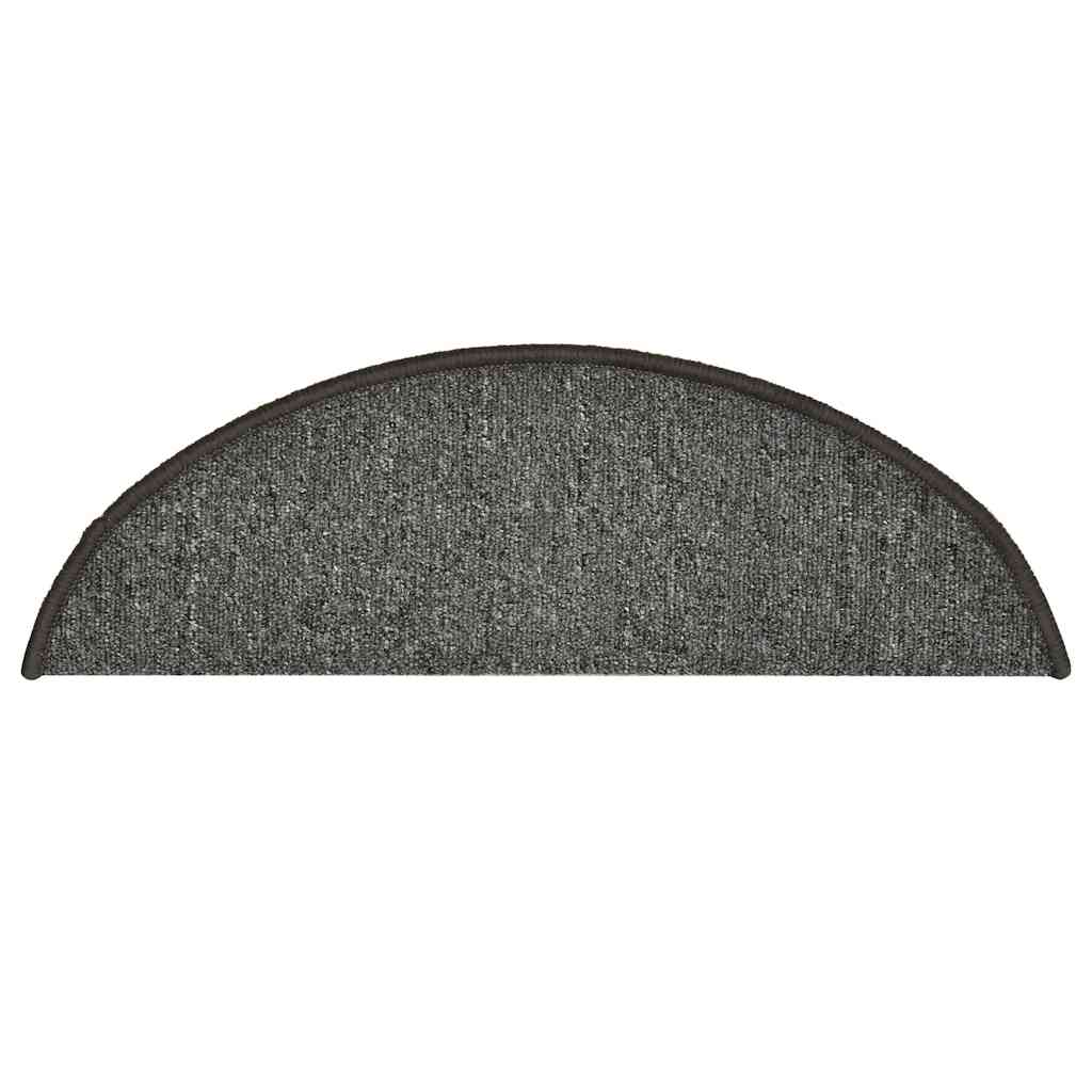 Stufenmatten 30 Stk. 56x17x3 cm Dunkelgrau Halbrund
