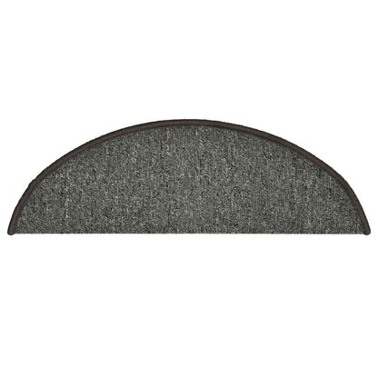 Stufenmatten 30 Stk. 56x17x3 cm Dunkelgrau Halbrund