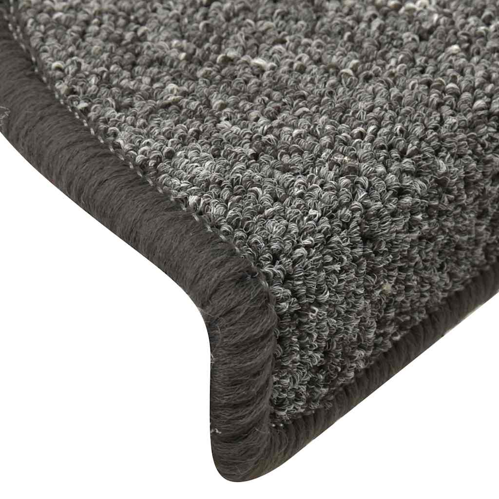 Stufenmatten 30 Stk. 56x17x3 cm Dunkelgrau Halbrund