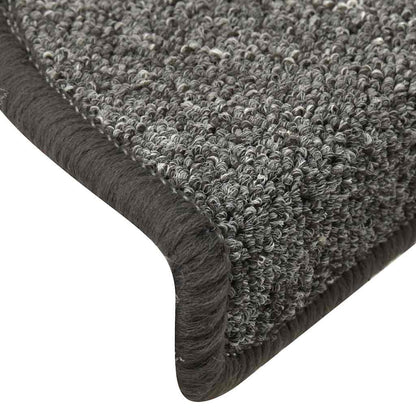 Stufenmatten 30 Stk. 56x17x3 cm Dunkelgrau Halbrund