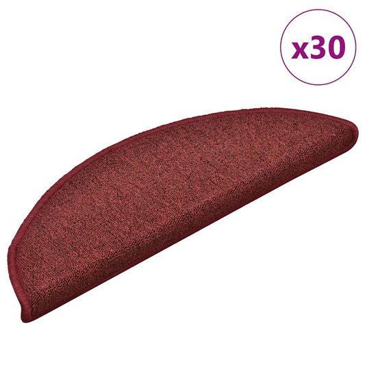 Stufenmatten 30 Stk. 56x17x3 cm Bordeaux Halbrund