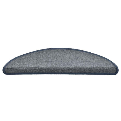 Stufenmatten 30 Stk. 56x17x3 cm Hellgrau und Blau Halbrund