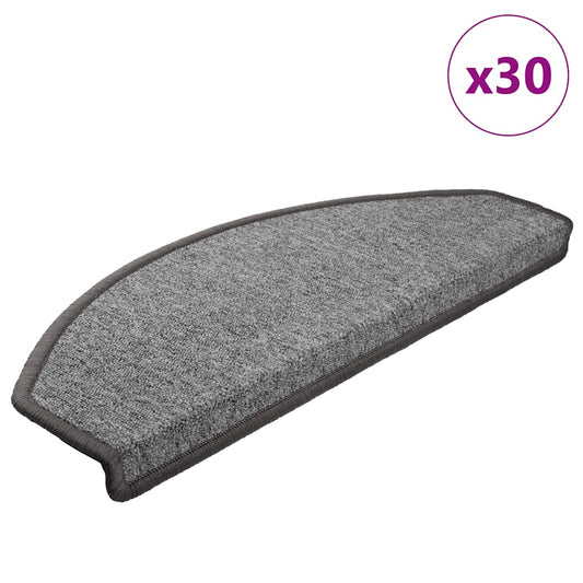 Stufenmatten 30 Stk. 65x24x4 cm Dunkelgrau Halbrund Groß